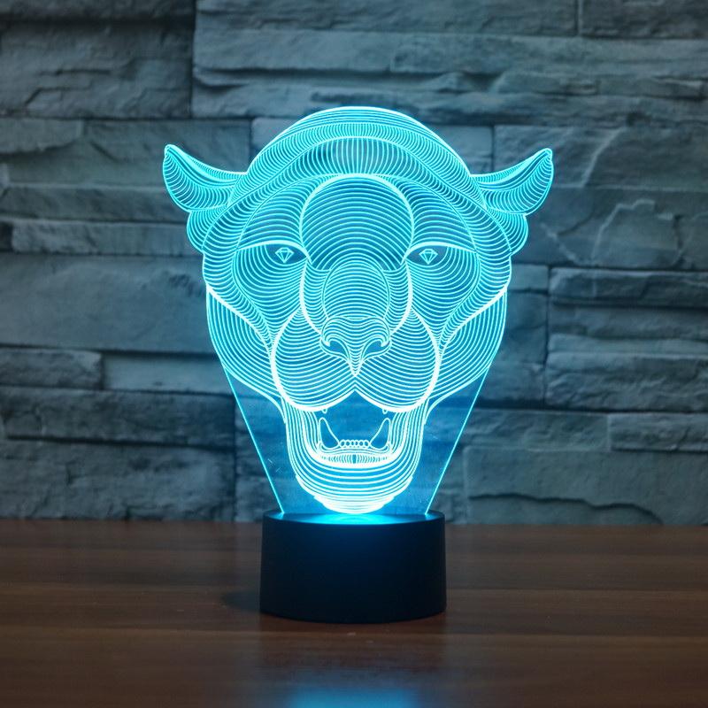 ative ation Kiddie Kids Lioness Room 3D Illusion Lamp Night Light
