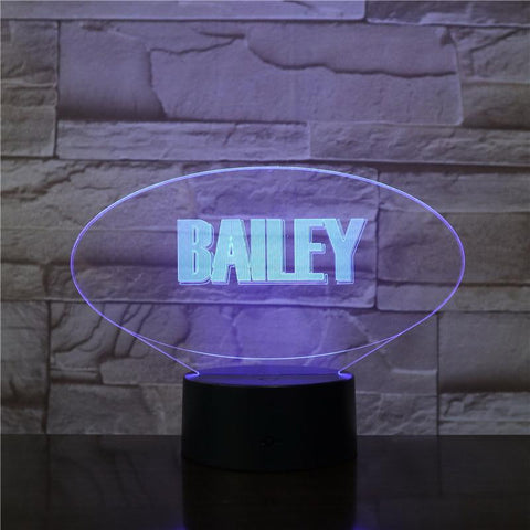 Image of BAILEY Logo 3D Illusion Lamp Night Light