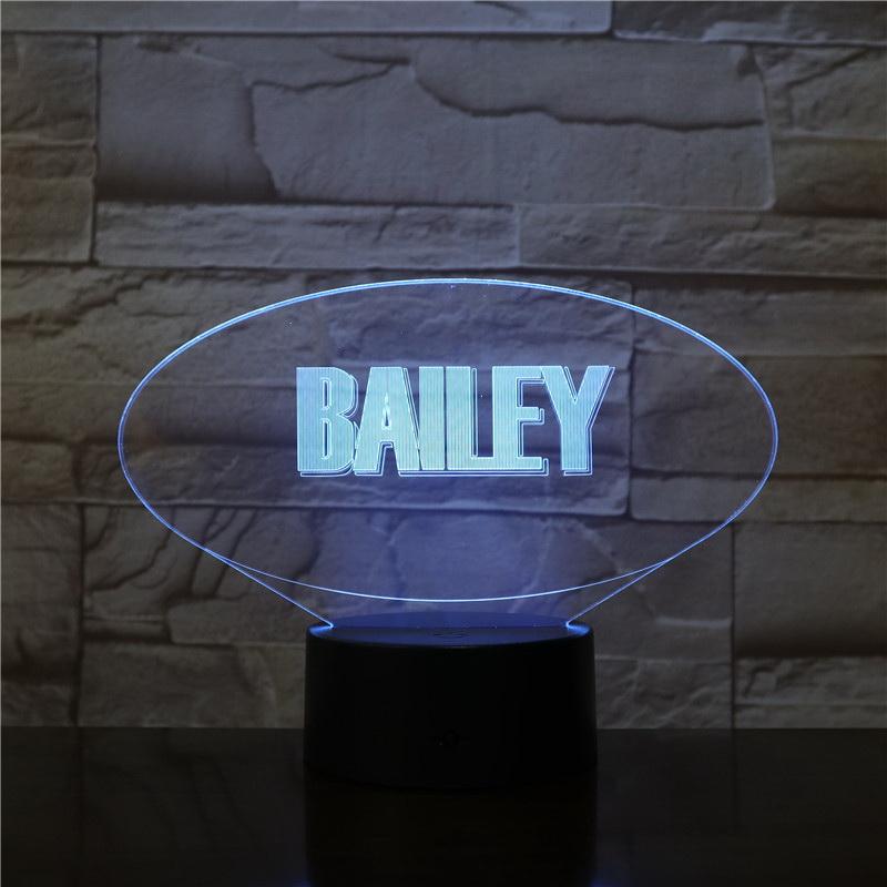 BAILEY Logo 3D Illusion Lamp Night Light