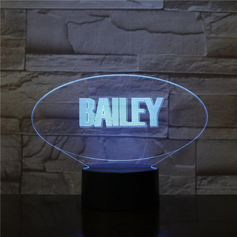 Image of BAILEY Logo 3D Illusion Lamp Night Light