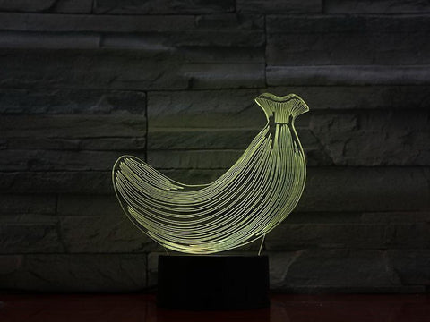 Image of Banana Table 3D Illusion Lamp Night Light