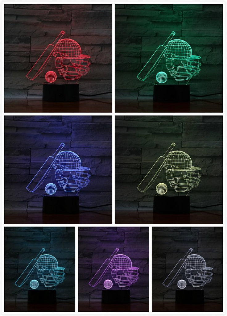 Baseball 3D Illusion Lamp Night Light