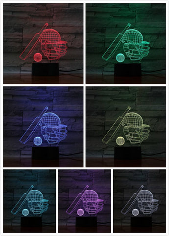 Image of Baseball 3D Illusion Lamp Night Light
