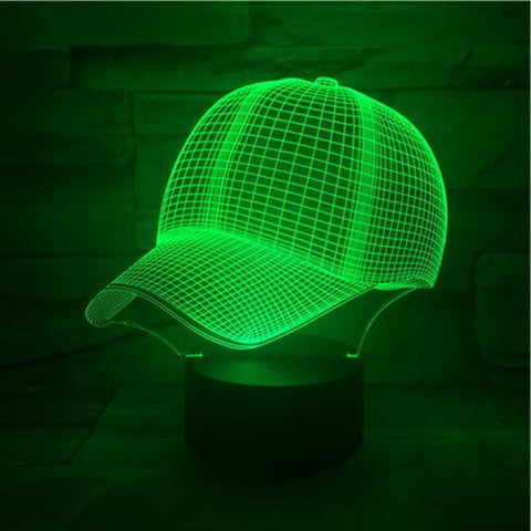 Image of Baseball Cap 3D Illusion Lamp Night Light