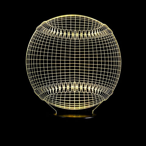 Image of Baseball Sport 3D Illusion Lamp Night Light