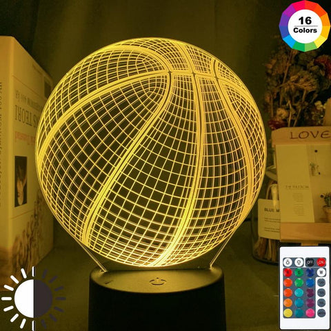 Image of Basketball Ball 3D Illusion Lamp Night Light