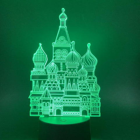 Image of Beautiful Cinderella Castle 3D Illusion Lamp Night Light