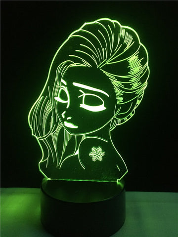 Image of Beautiful Flower 3D Illusion Lamp Night Light