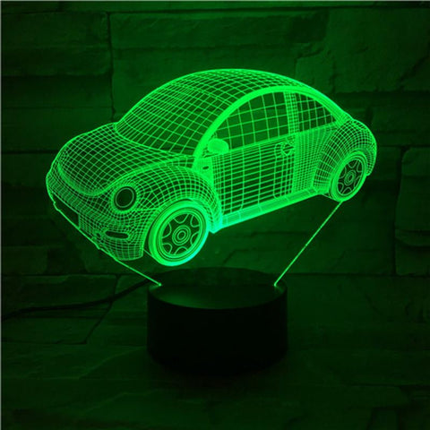 Image of Beetle Vintage Car 3D Illusion Lamp Night Light