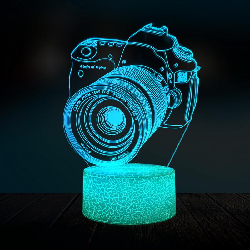 Camera EOS 60D 3D Illusion Lamp Night Light