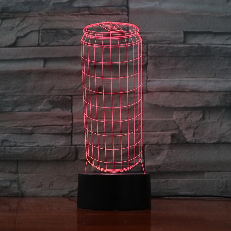 Cans 3D Illusion Lamp Night Light