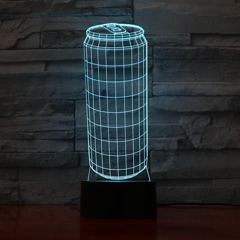 Cans 3D Illusion Lamp Night Light