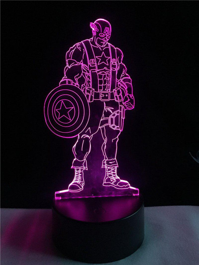 Captain America 01 3D Illusion Lamp Night Light