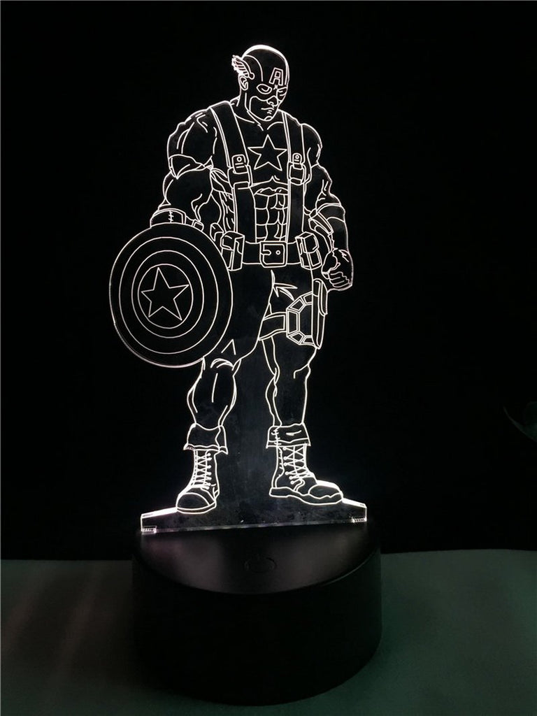 Captain America 01 3D Illusion Lamp Night Light