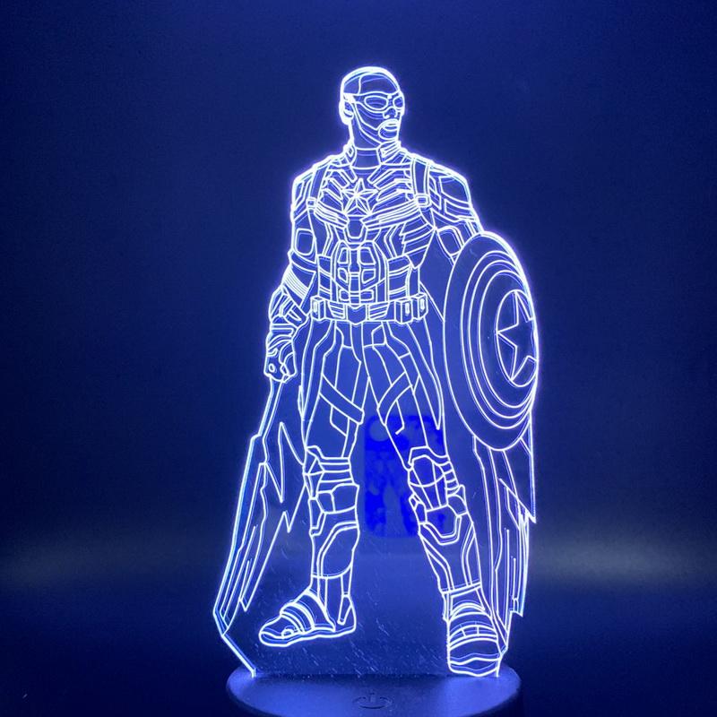 Captain America 3D Illusion Lamp Night Light
