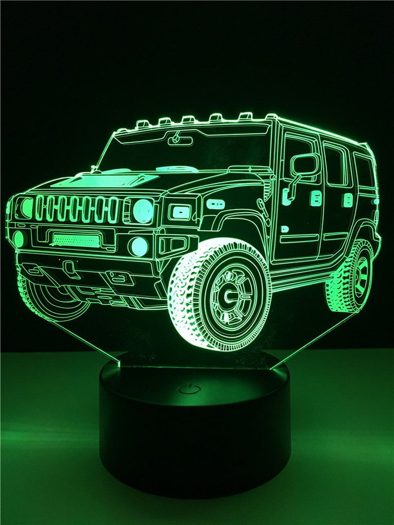 Car Jeep 3D Illusion Lamp Night Light