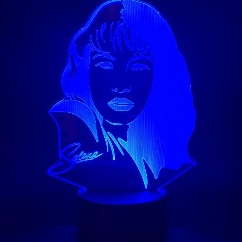 Celebrity Selena Gomez Figure 3D Illusion Lamp Night Light