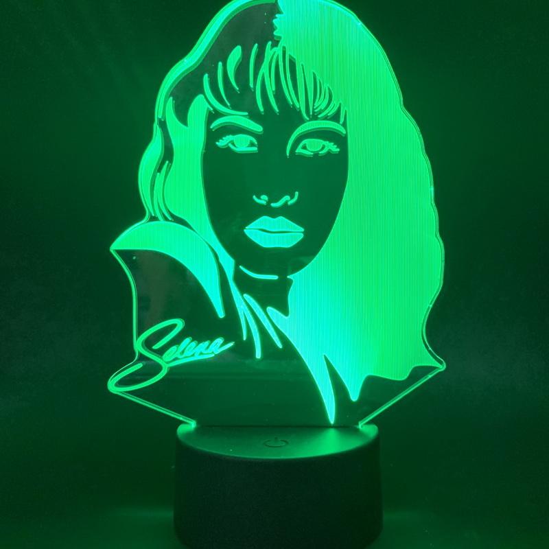 Celebrity Selena Gomez Figure 3D Illusion Lamp Night Light
