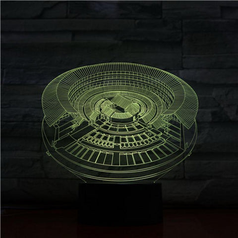 Image of Chinese Culture Hakka Round House 3D Illusion Lamp Night Light