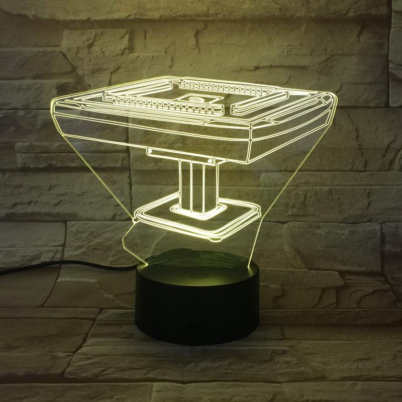 Chinese Culture Mahjong 3D Illusion Lamp Night Light