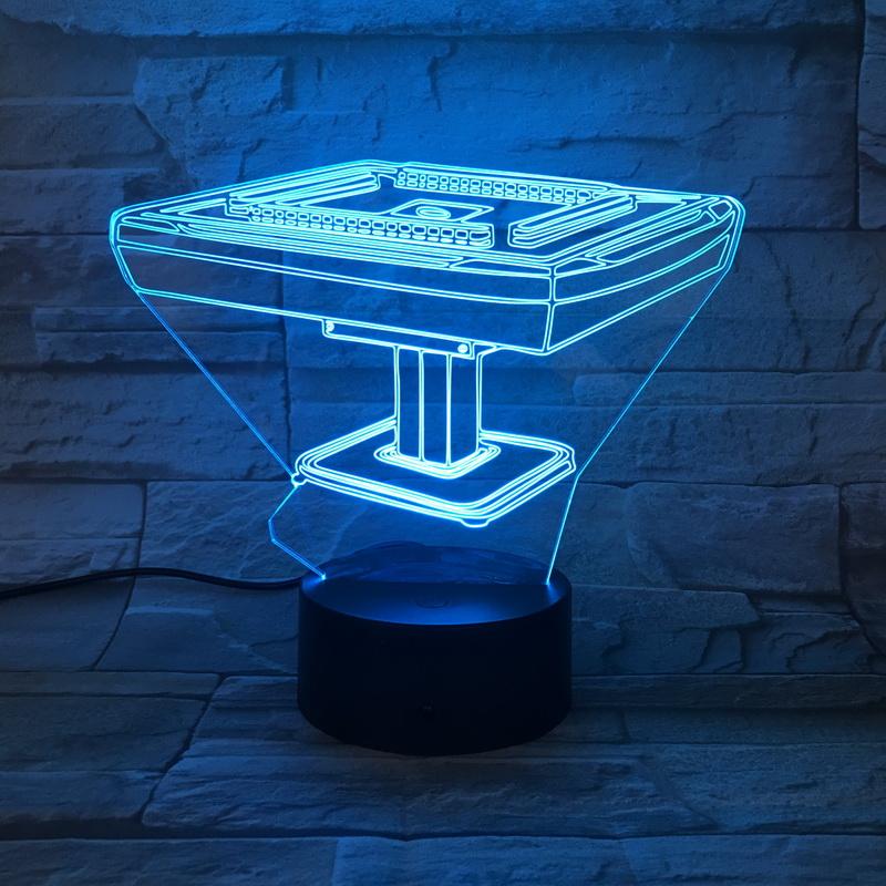 Chinese Culture Mahjong 3D Illusion Lamp Night Light