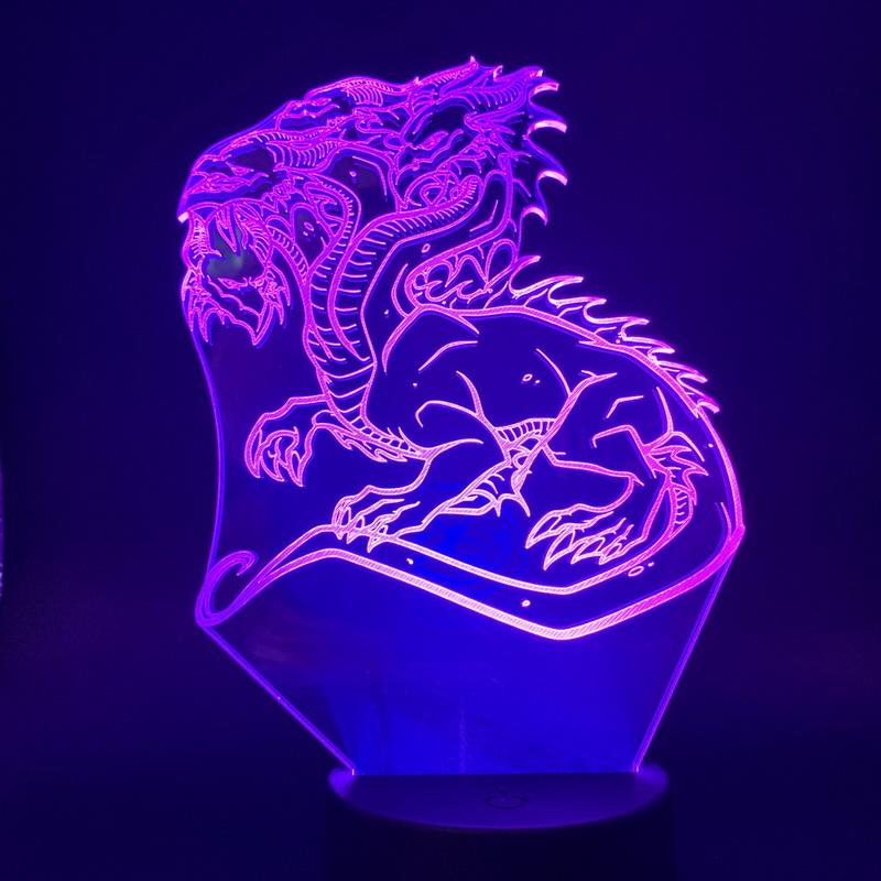 Chinese Lovely Dragon 3D Illusion Lamp Night Light
