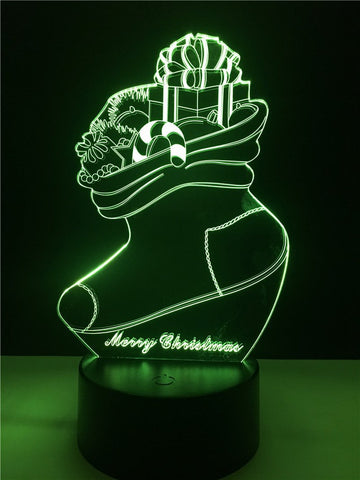Image of Christmas Socks 3D Illusion Lamp Night Light