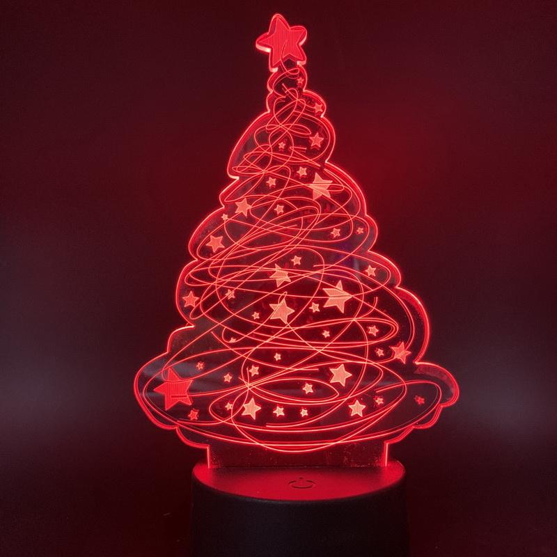 Christmas Tree 3D Illusion Lamp Night Light