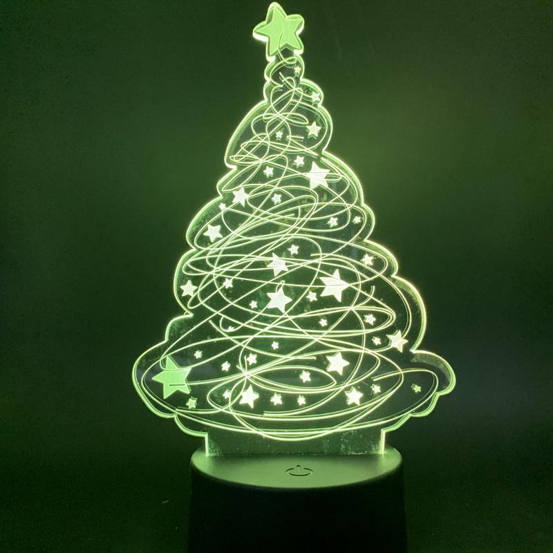 Christmas Tree 3D Illusion Lamp Night Light