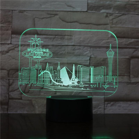 Image of City Las Vegas veilleuse 3D Illusion Lamp Night Light