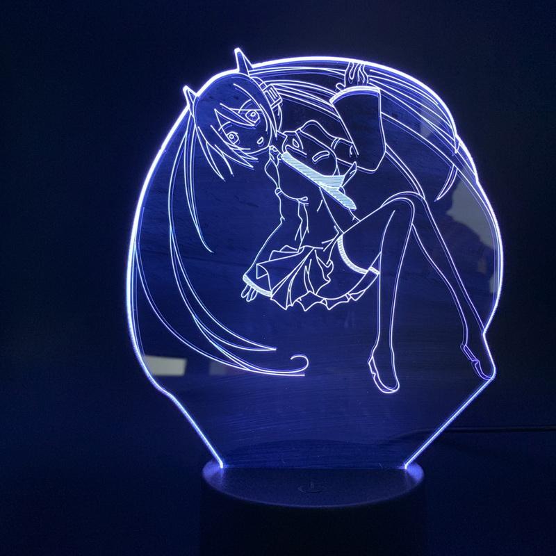 Comic Girl 3D Illusion Lamp Night Light