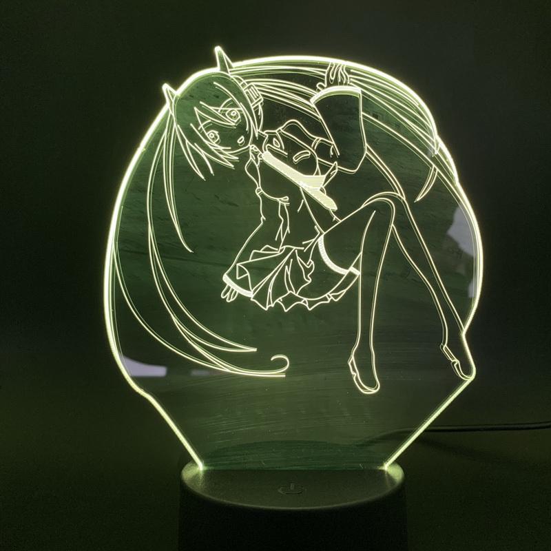 Comic Girl 3D Illusion Lamp Night Light