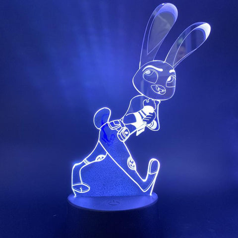 Image of Crazy Animal City Judy 3D Illusion Lamp Night Light