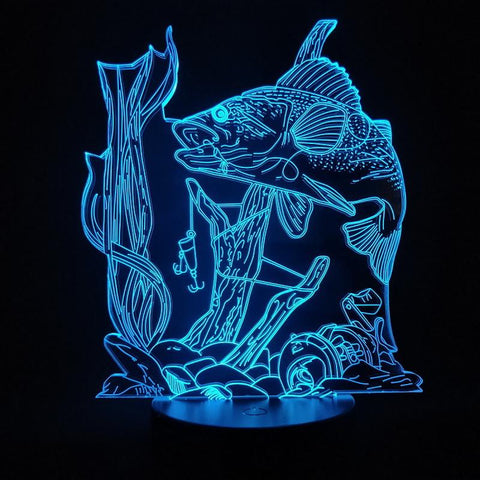 Image of Damsel-fish 3D Illusion Lamp Night Light