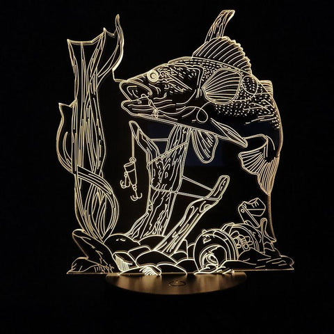 Image of Damsel-fish 3D Illusion Lamp Night Light