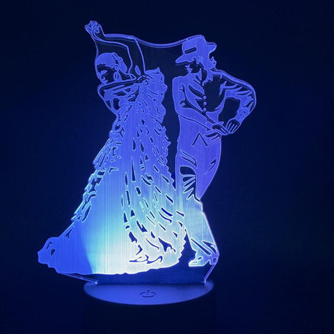 Image of Dancing couple 3D Illusion Lamp Night Light