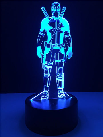 Image of Deadpool 3D Illusion Lamp Night Light
