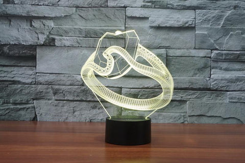 Image of Diamond Ring Table Deco Room 3D Illusion Lamp Night Light
