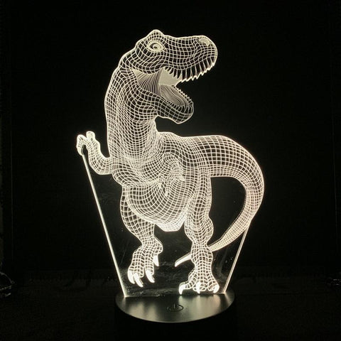Image of Dinosaur Animal 3D Illusion Lamp Night Light
