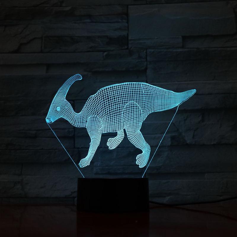 Dinosaur Parasaurolophus 3D Illusion Lamp Night Light