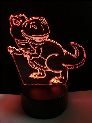 Image of Dinosaur Tyrannosaurus Rex 3D Illusion Lamp Night Light