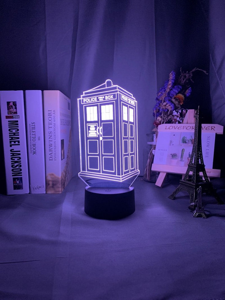 Doctor Who Call Box Police Box 3D Illusion Lamp Night Light
