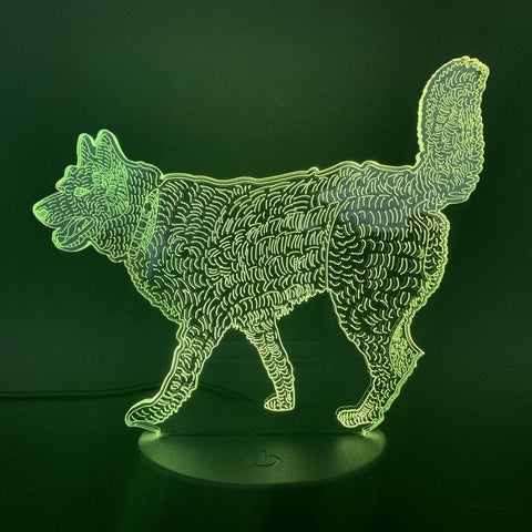 Image of dog Animal 3D Illusion Lamp Night Light