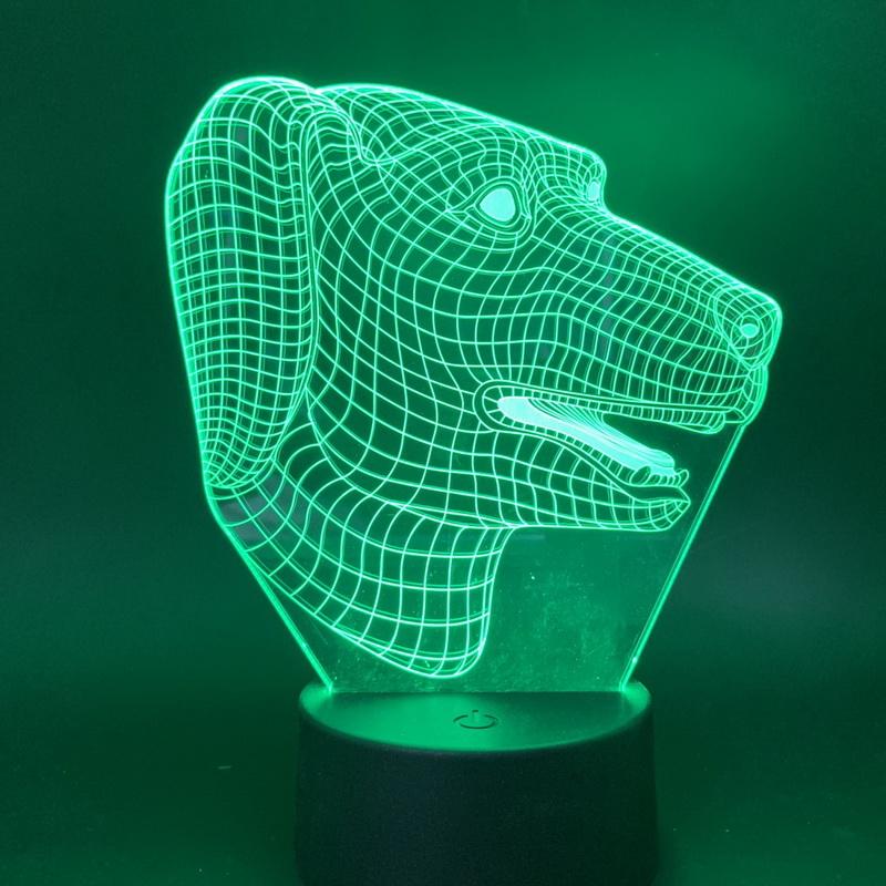 Dog Animal Lovely Dog 3D Illusion Lamp Night Light
