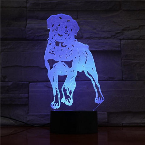 Image of Dog Baby Animal 3D Illusion Lamp Night Light