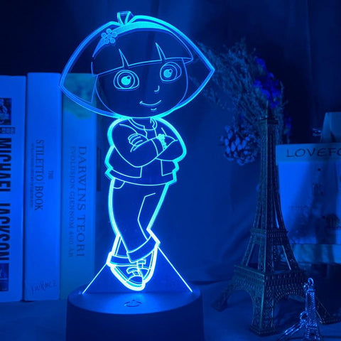 Image of Dora Figure 3D Illusion Lamp Night Light