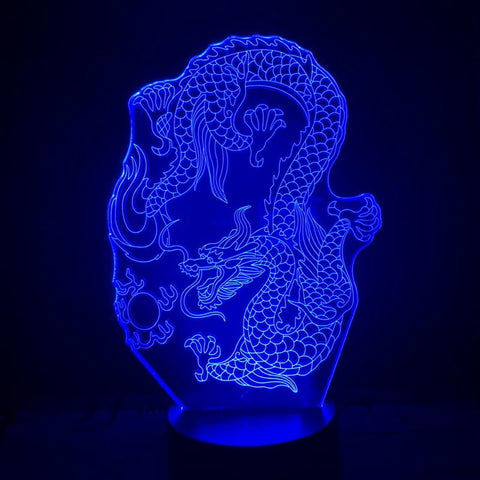Image of Dragon Chinese Characteristics 3D Illusion Lamp Night Light