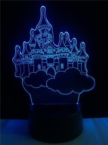 Image of Dream Sky Castle 3D Illusion Lamp Night Light
