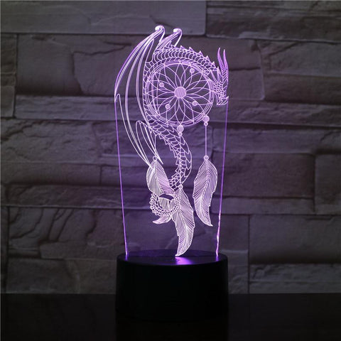 Image of Dreamcatcher 3D Illusion Lamp Night Light