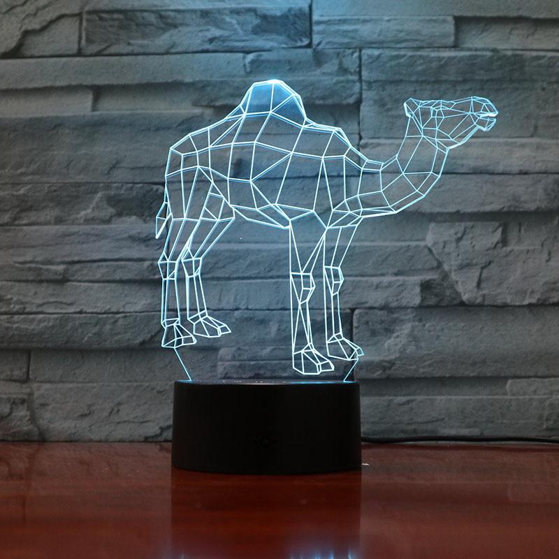 Dromedary camel 3D Illusion Lamp Night Light